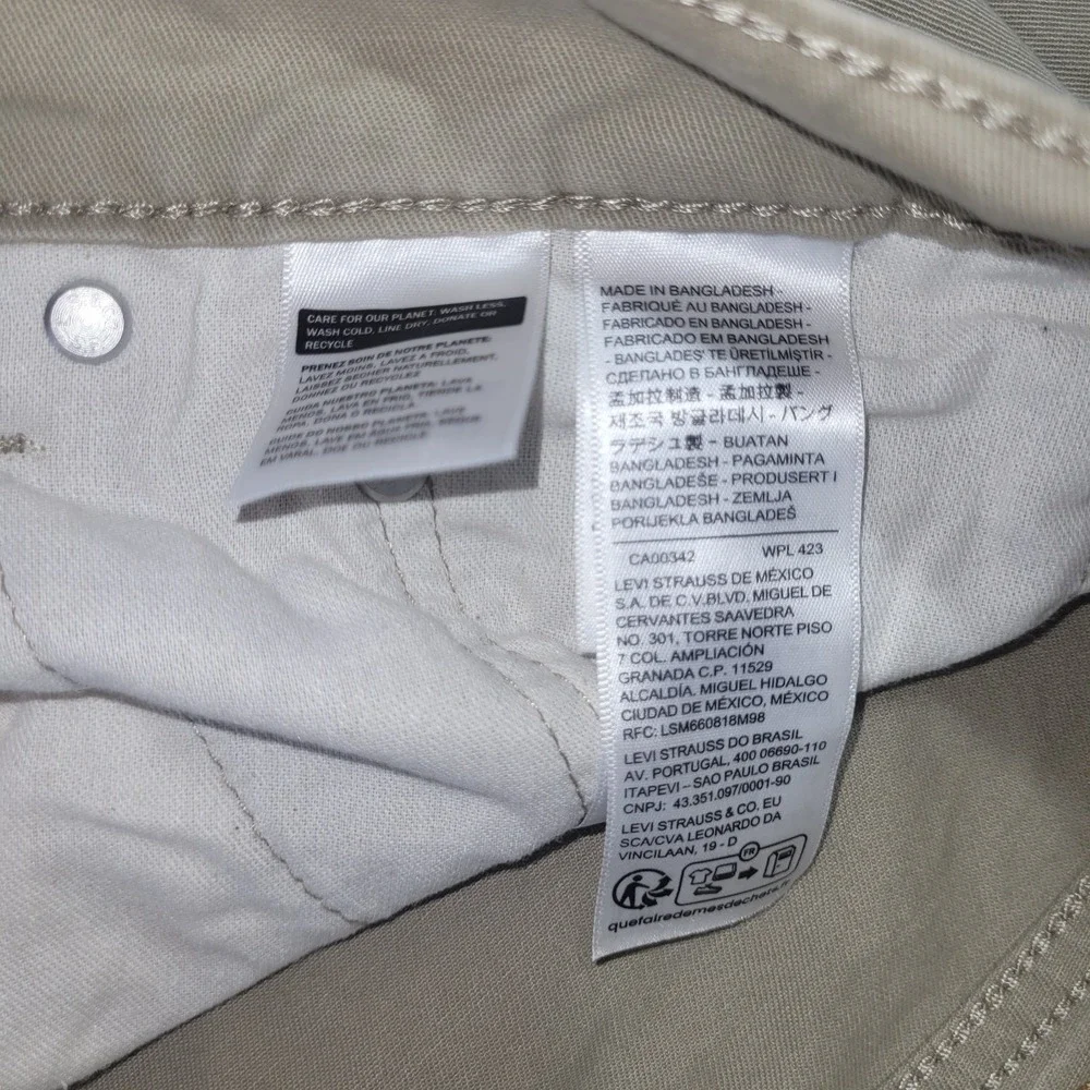 Levi's 514 Jeans, Mens, 40x30 Khaki Tan Twill Cotton Pants Straight Fit